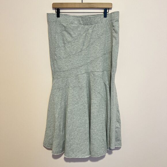 NWT Daily Practice by Anthropologie Seamed Midi Skirt Grey Women's Size XL - Picture 12 of 12